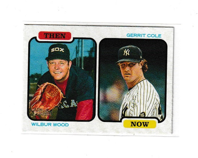 2022 Topps Heritage Then and Now #TAN-WC Gerrit Cole & Wilbur Wood
