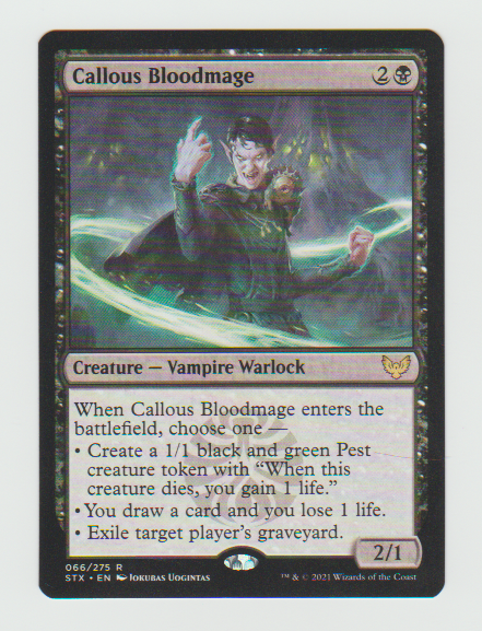 Strixhaven Callous Bloodmage