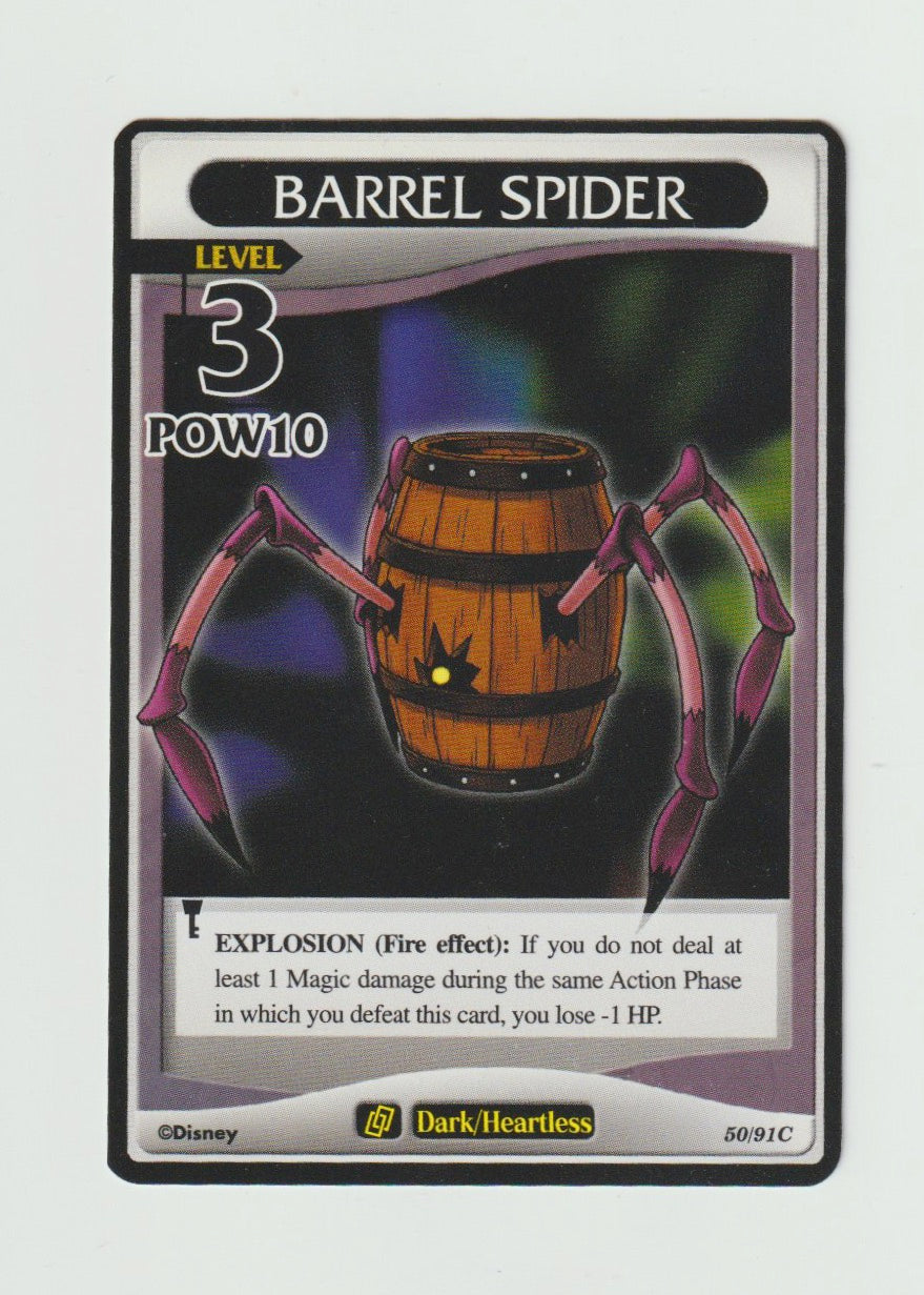 2007 Kingdom Hearts Base Set Level 3 #53/91 Barrel Spider