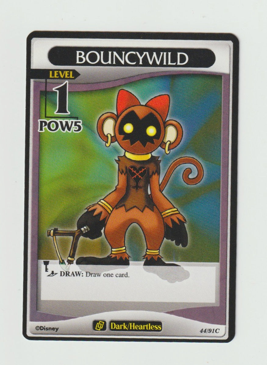 2007 Kingdom Hearts Base Set Level 1 #44/91 Bouncy Wild