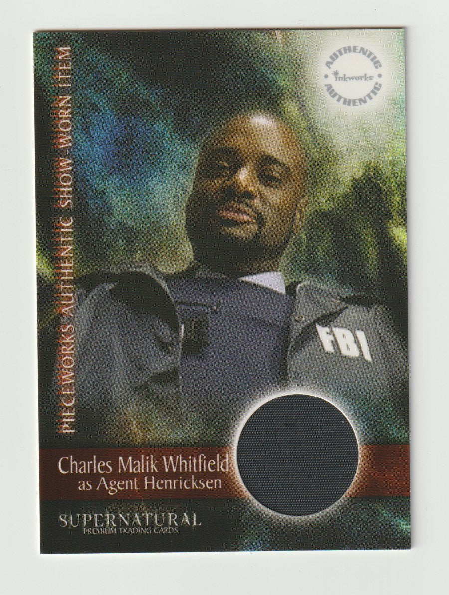 2008 Supernatural Season 3 Pieceworks #PW-6 Charles Malik Whitfield as Agent Henrickson