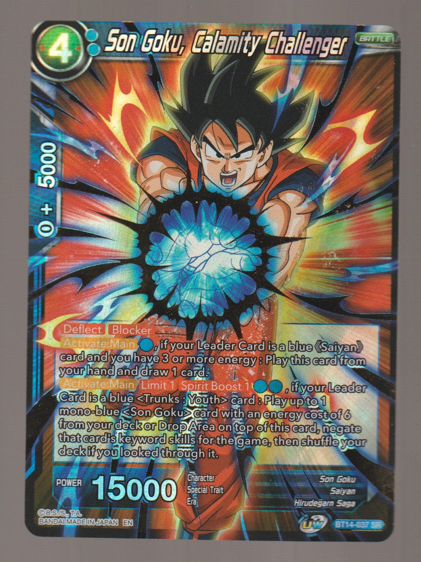 2021 Dragon Ball Super Cross Spirits #BT14-037 Son Goku, Calamity Challenger