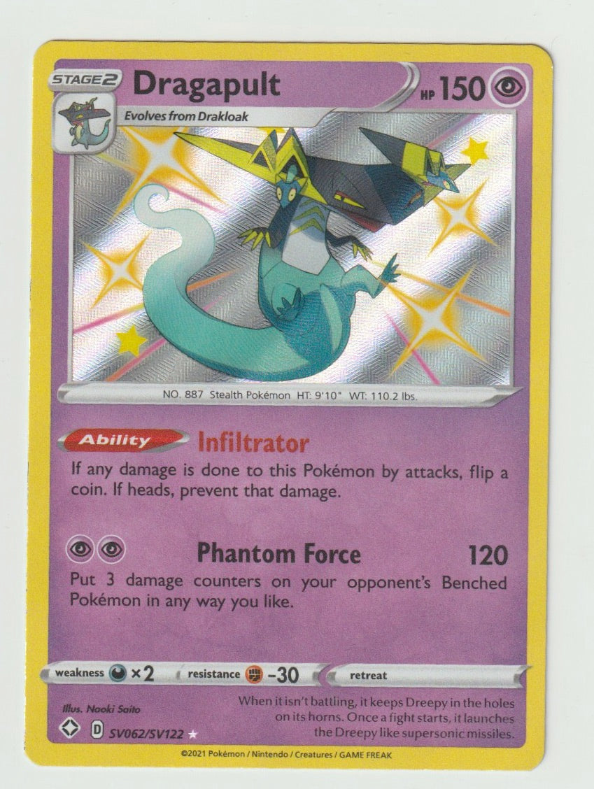 2021 Sword & Shield Shining Fates: Shiny Vault #SV062/SV122 Dragapult