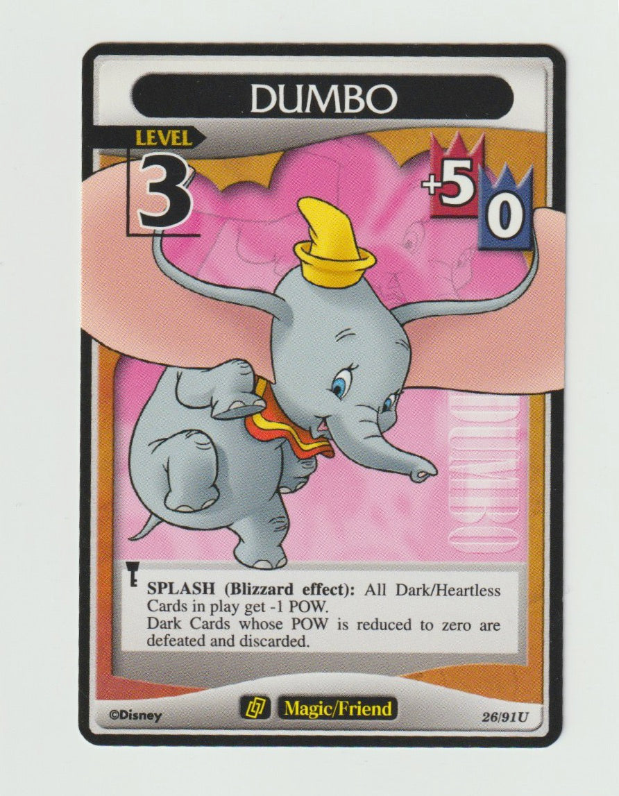 2007 Kingdom Hearts Base Set Level 3 #26/91 Dumbo