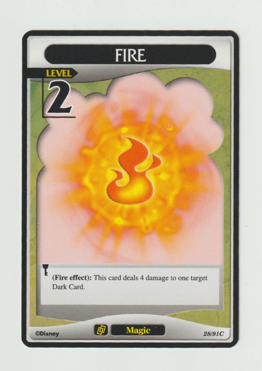 2007 Kingdom Hearts Base Set Level 2 #28/91 Fire