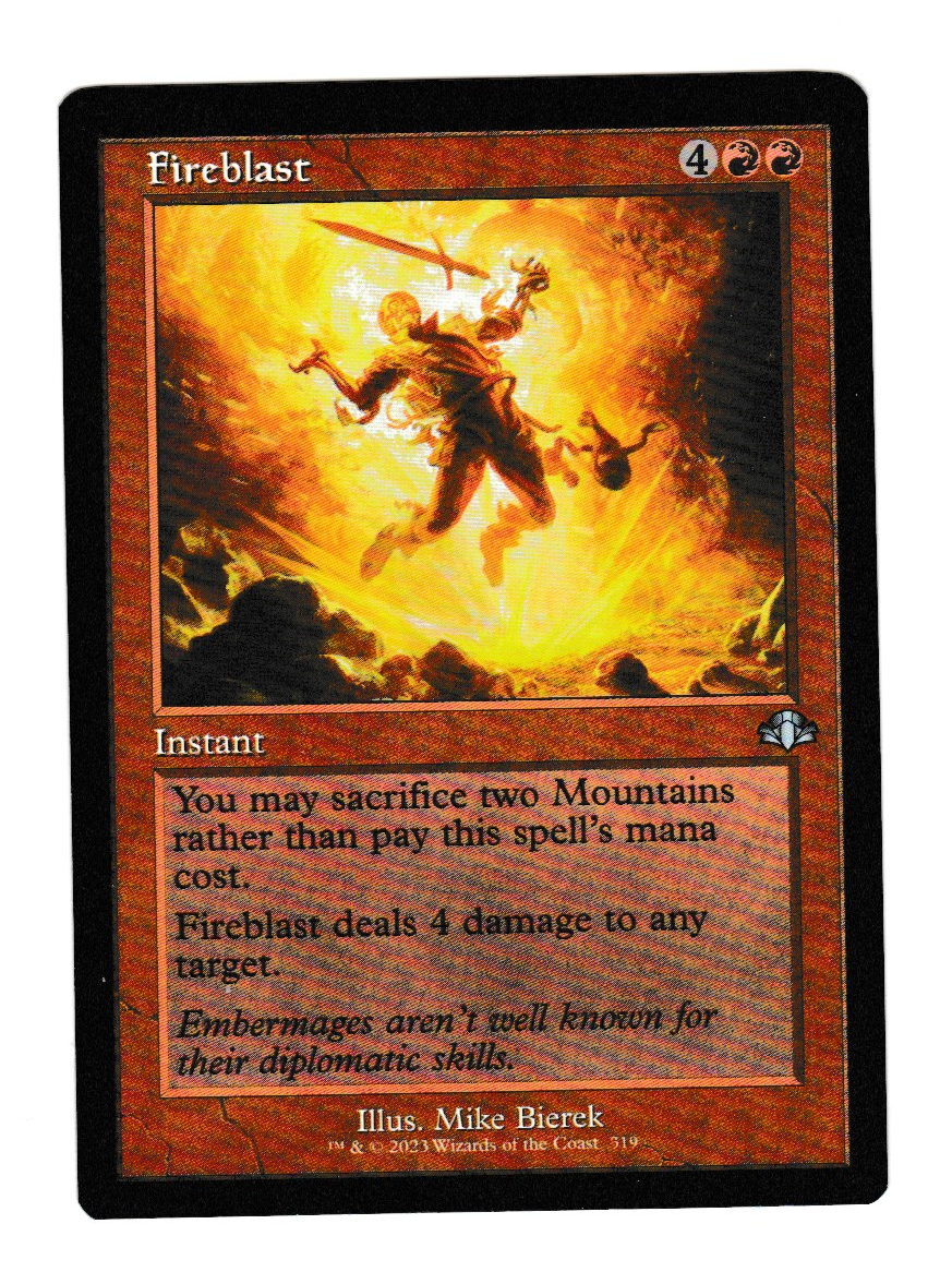 Dominaria Remastered Fireblast Retro Border