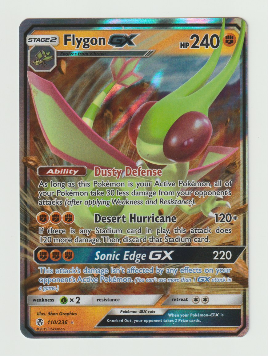 2019 Sun & Moon Cosmic Eclipse #110/236 Flygon GX