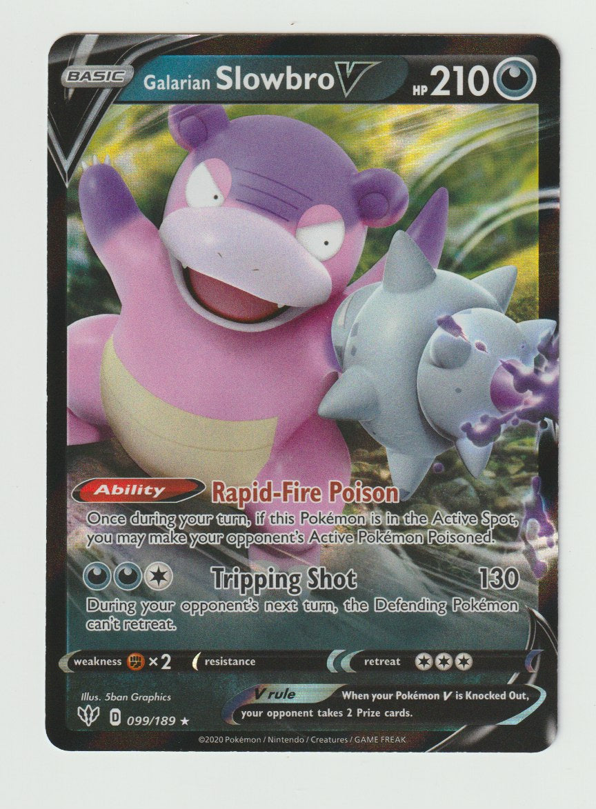 2020 Sword & Shield Darkness Ablaze 099/189 Galarian Slowbro V