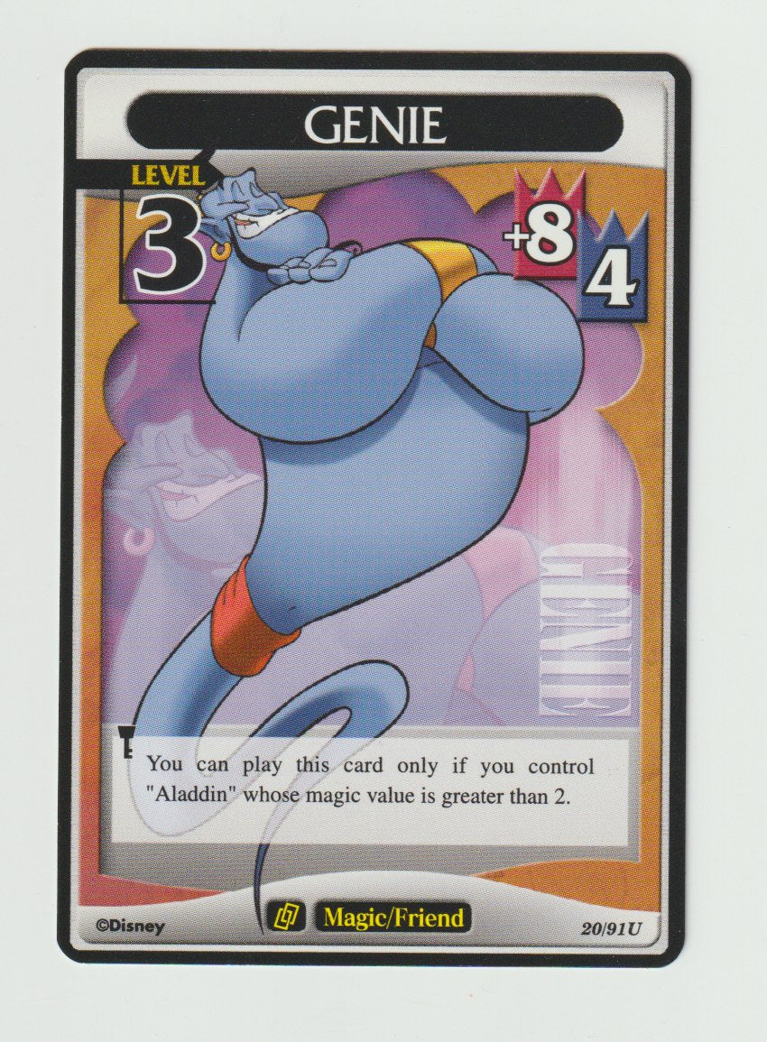 2007 Kingdom Hearts Base Set Level 3 #20/91 Genie