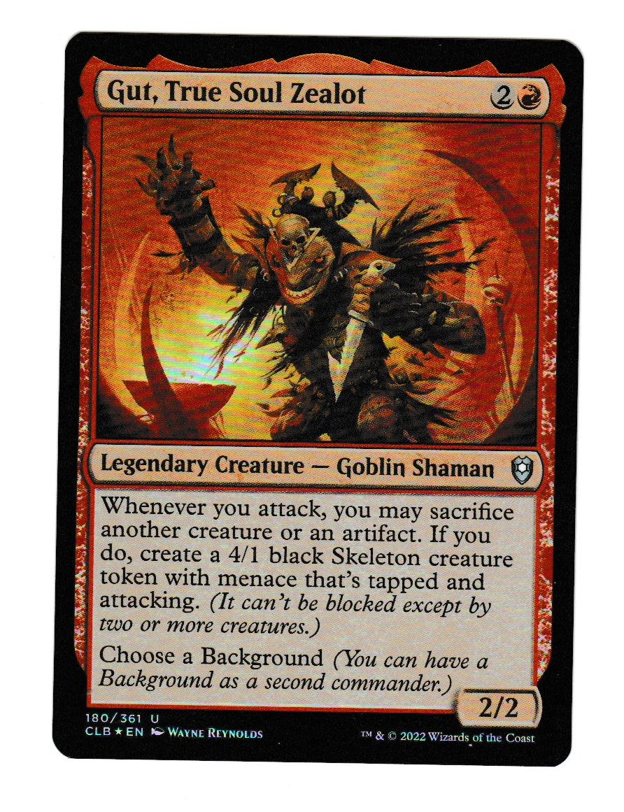 Commander Legends Baldur's Gate Gut, True Soul Zealot Foil