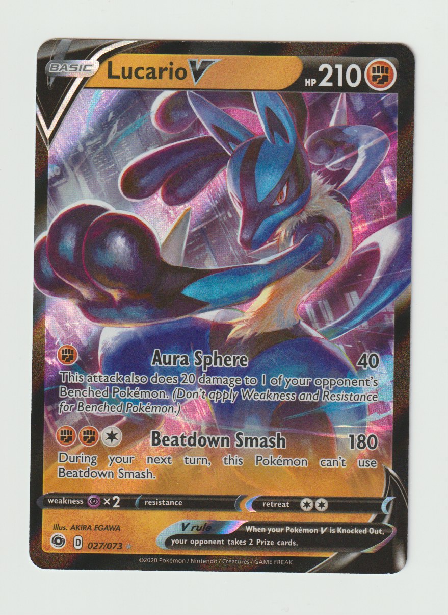 2020 Sword & Shield Champion's Path 027/73 Lucario V