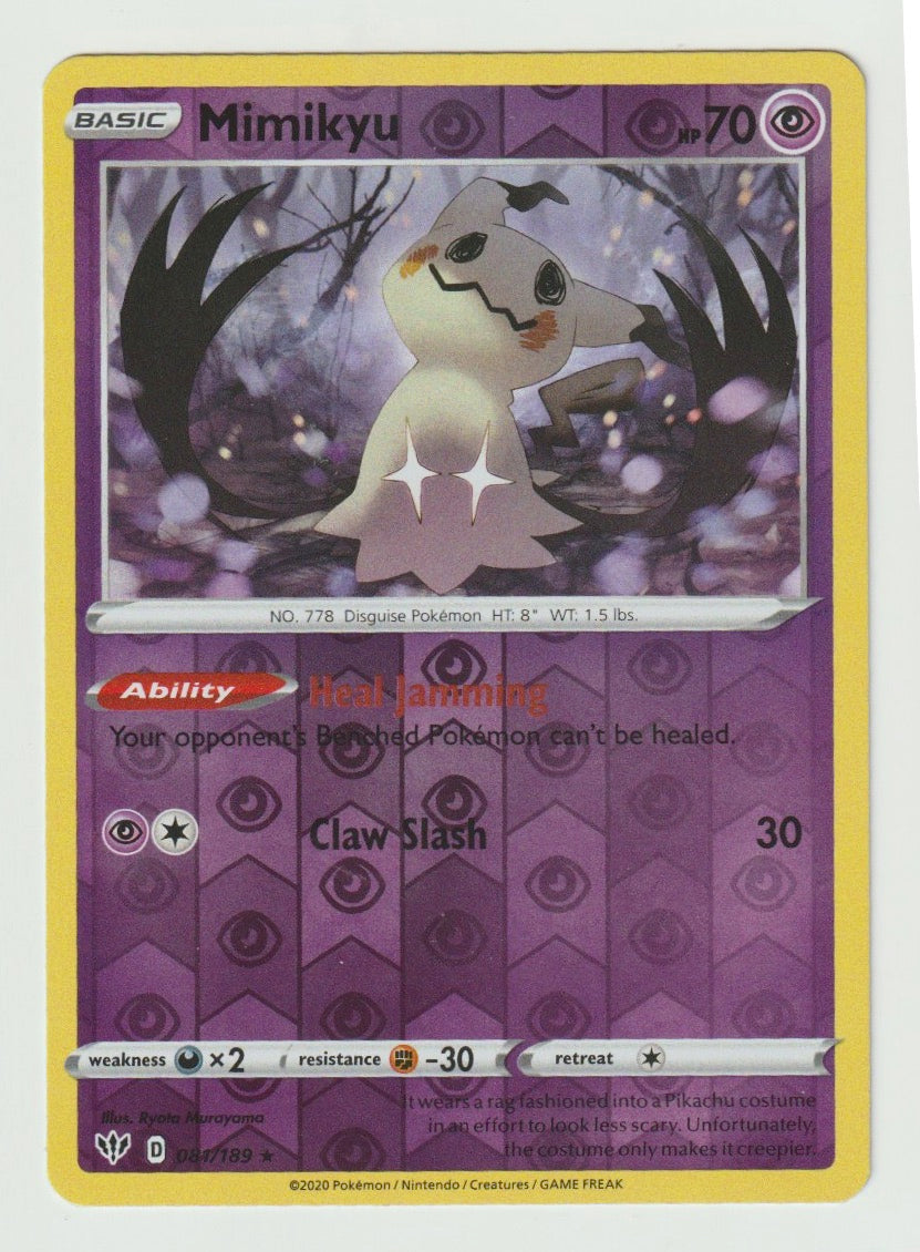 2020 Sword & Shield Darkness Ablaze 081/189 Mimikyu