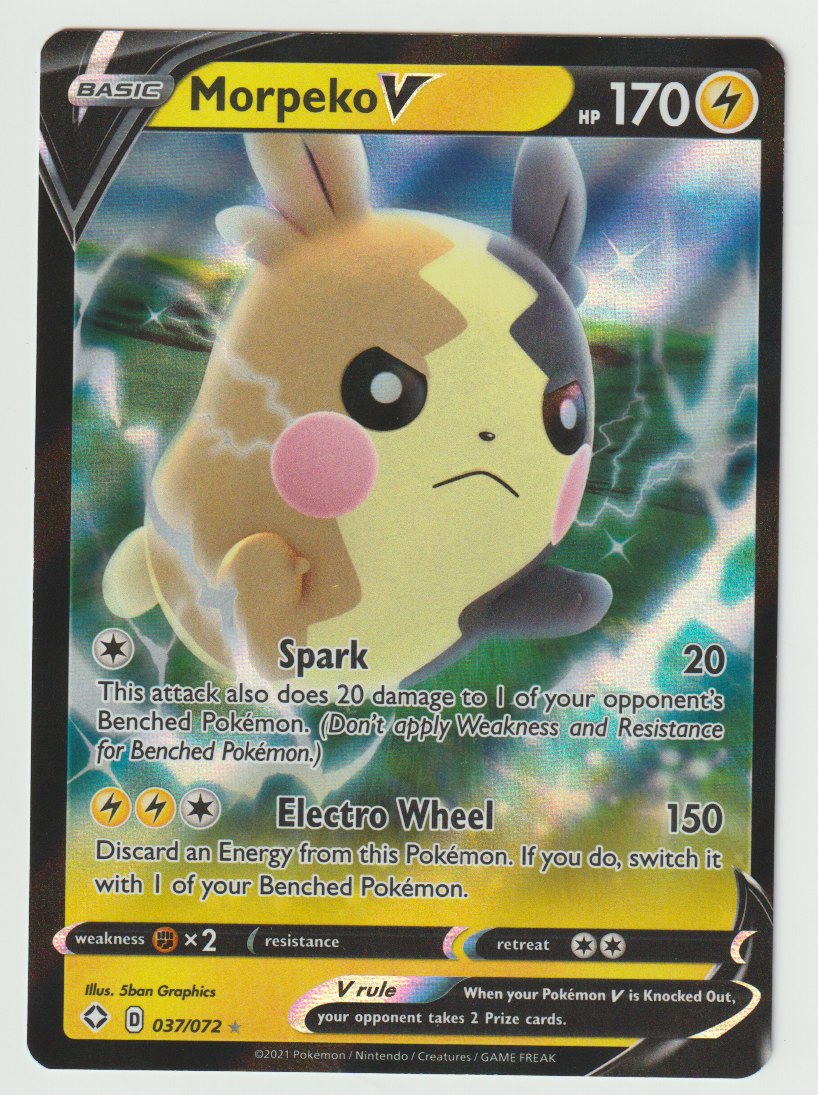 2021 Sword & Shield Shining Fates #037/072 Morpeko V