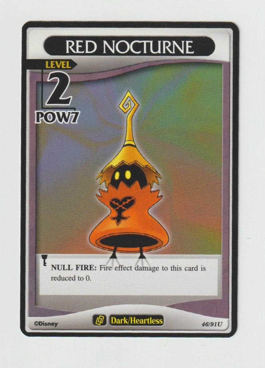 2007 Kingdom Hearts Base Set Level 2 #46/91 Red Nocturne