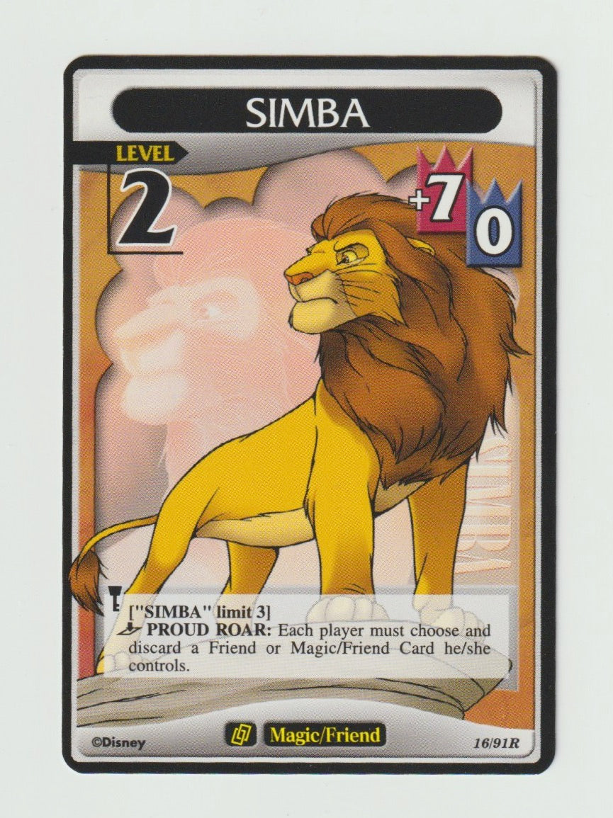 2007 Kingdom Hearts Base Set Level 2 #16/91 Simba