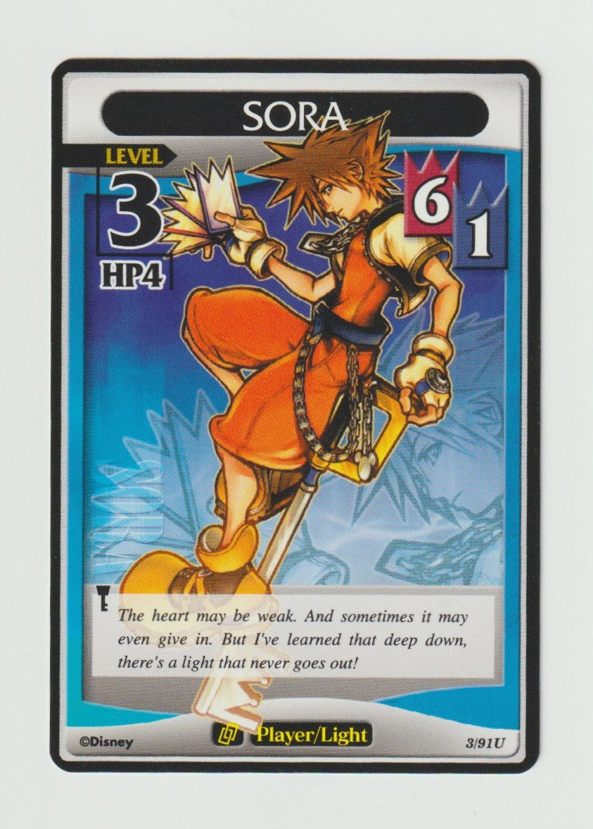 2007 Kingdom Hearts Base Set Level 3 #3/91 Sora