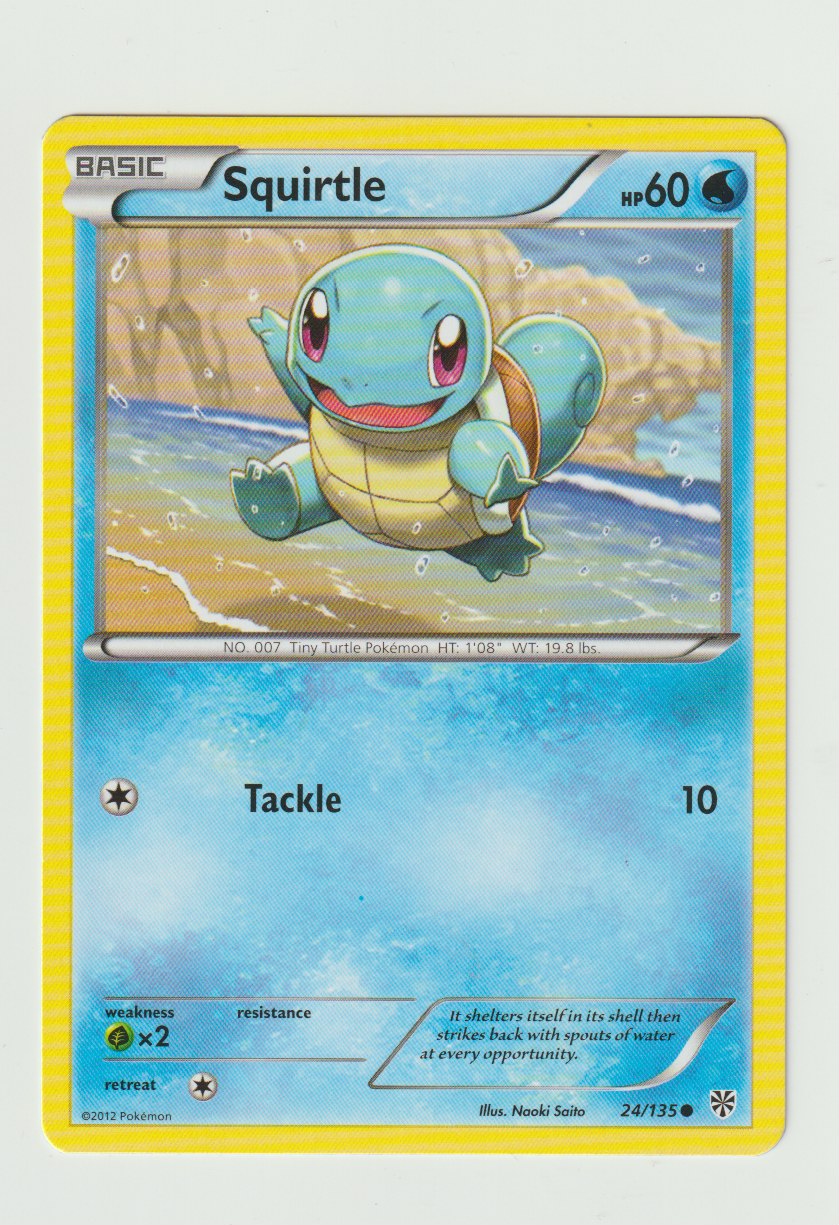 2013 Black and White Plasma Storm #24/135 Squirtle