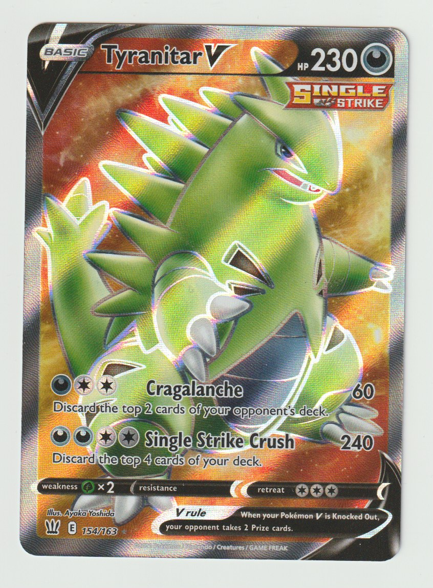 2021 Sword & Shield Battle Styles #154/163 Tyranitar V