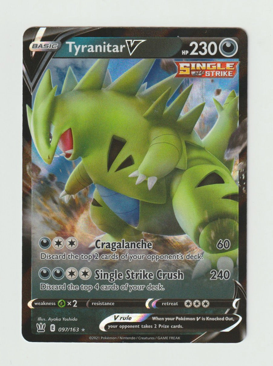 2021 Sword & Shield Battle Styles #097/163 Tyranitar V