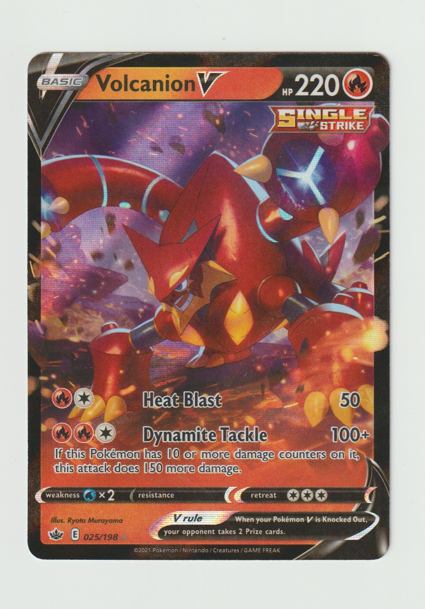 2021 Sword & Shield Chilling Reign #25/198 Volcanion V