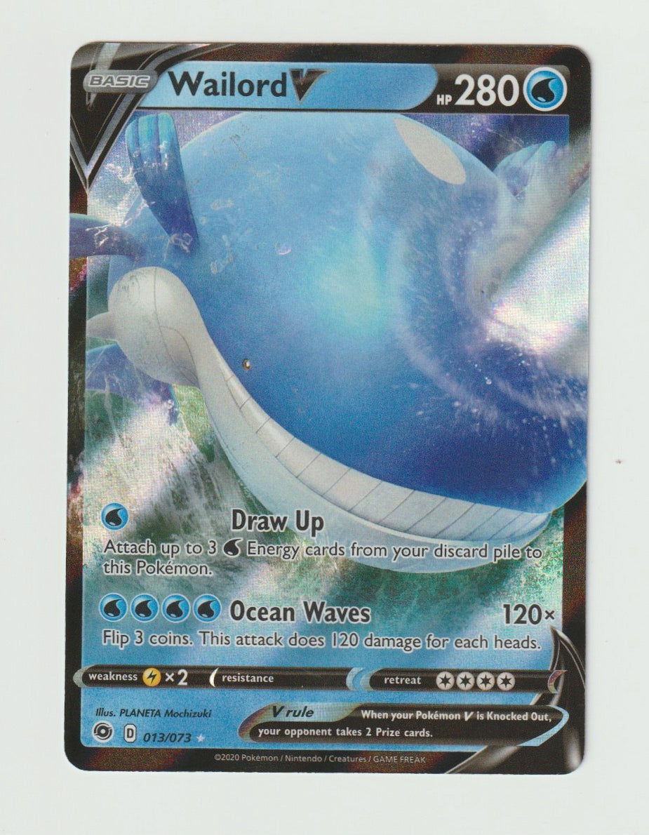 2020 Sword & Shield Champion's Path 013/73 Wailord V