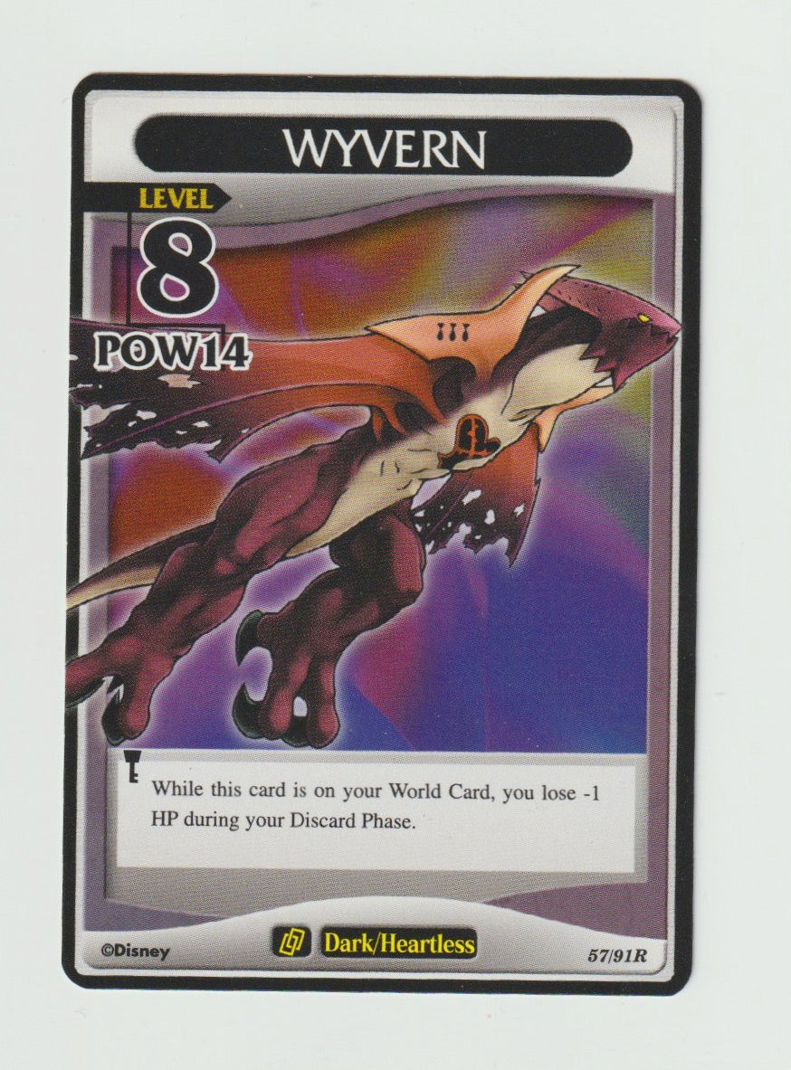 2007 Kingdom Hearts Base Set Level 8 #57/91 Wyvern