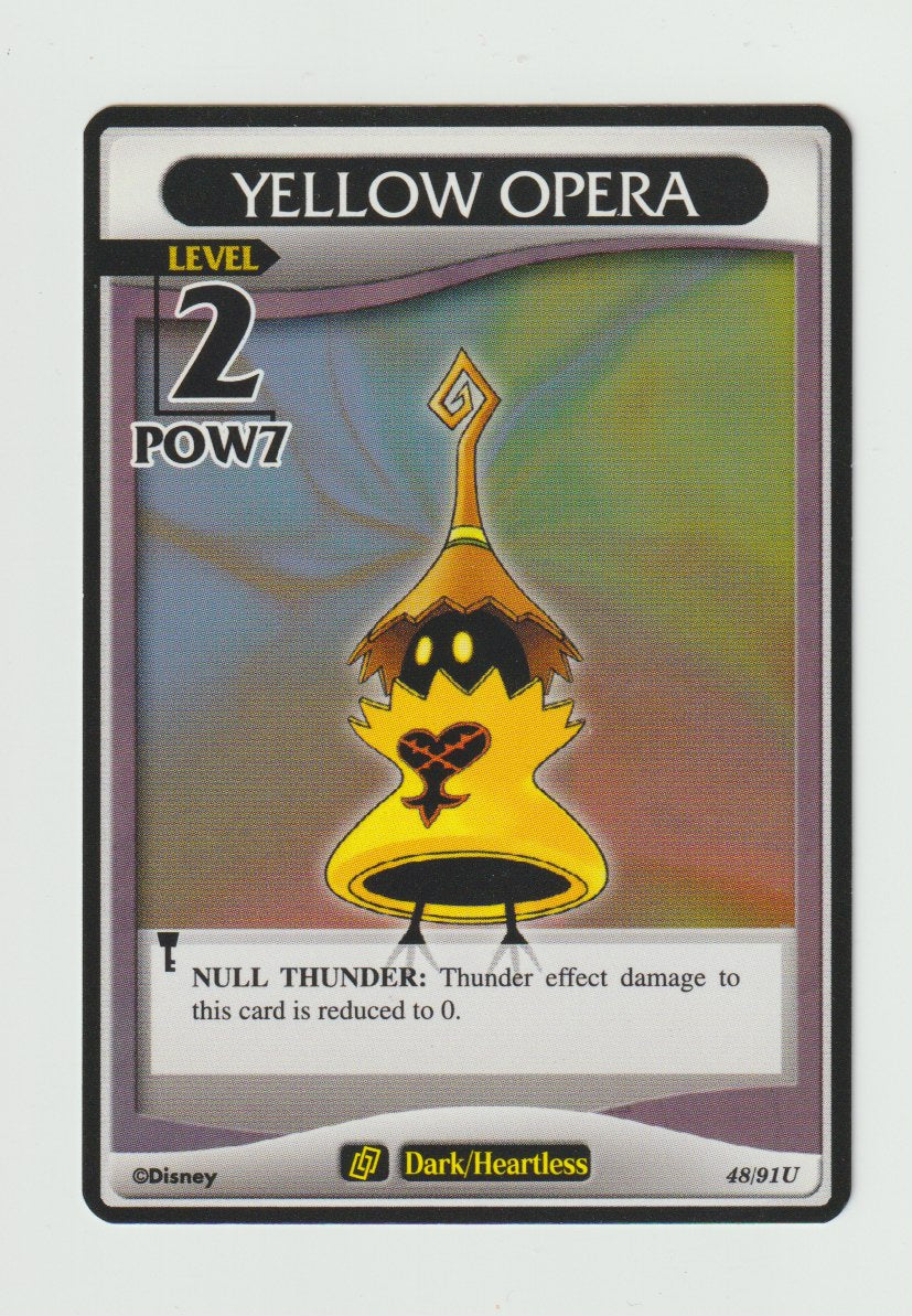 2007 Kingdom Hearts Base Set Level 2 #48/91 Yellow Opera