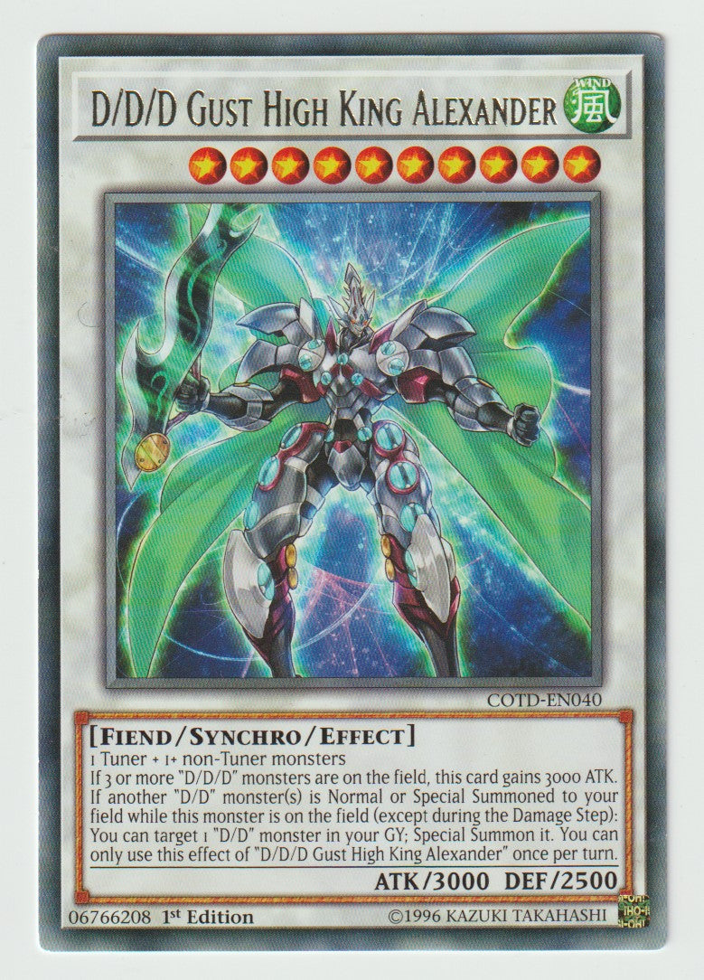 2017 Yu-Gi-Oh! Code of the Duelist 1st Ed. #COTD-EN040 D/D/D Gust High King Alexander