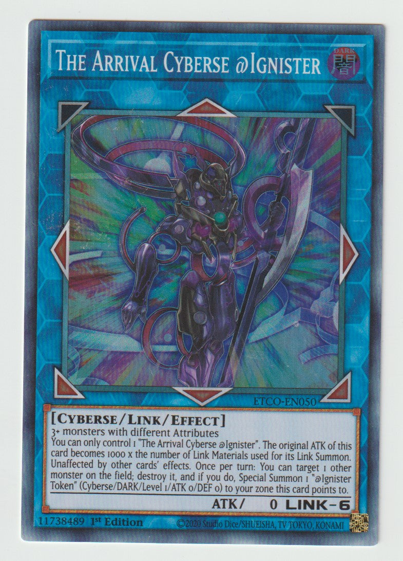 2020 Yu-Gi-Oh! Eternity Code 1st Ed. #ETCO-EN050 The Arrival Cyberse @Ignister