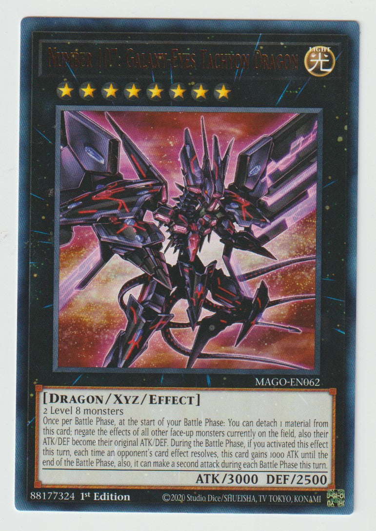 2020 Yu-Gi-Oh! Maximum Gold 1st Ed. #MAGO-EN062 Number 107: Galaxy-Eyes Tachyon Dragon