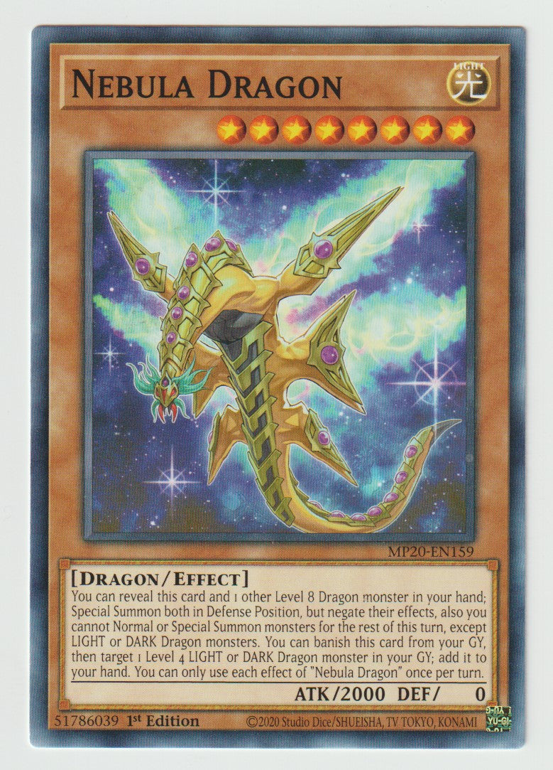 2020 Yu-Gi-Oh! Tin of Lost Memories 1st Ed. #MP20-EN159 Nebula Dragon