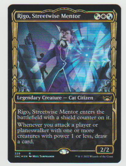 Streets of New Capenna Rigo, Streetwise Mentor Showcase Foil