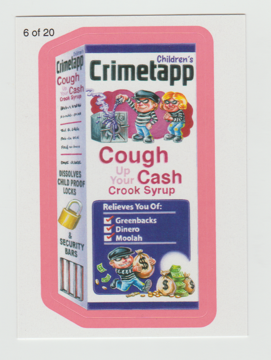 Wacky Packages Series 7 Wack-O-Mercials Red #6 Crimetapp
