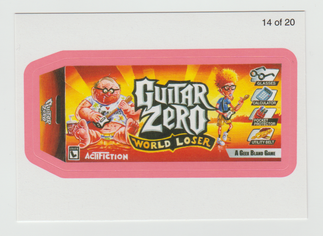 Wacky Packages Series 7 Wack-O-Mercials Red #14 Guitar Zero