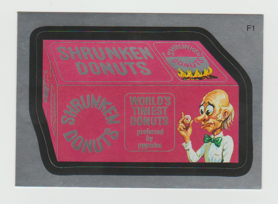 Wacky Packages Series 7 Classic Foil #F1 Shrunken Donuts