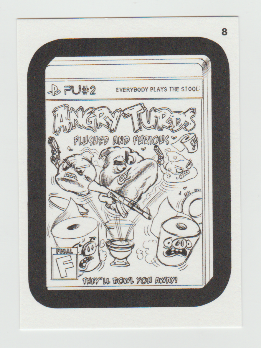 Wacky Packages Series 11 Coloring Cards #8 Angry Turds