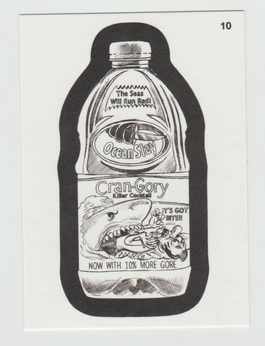 Wacky Packages Series 11 Coloring Cards #10 Ocean Slay Cran-Gory