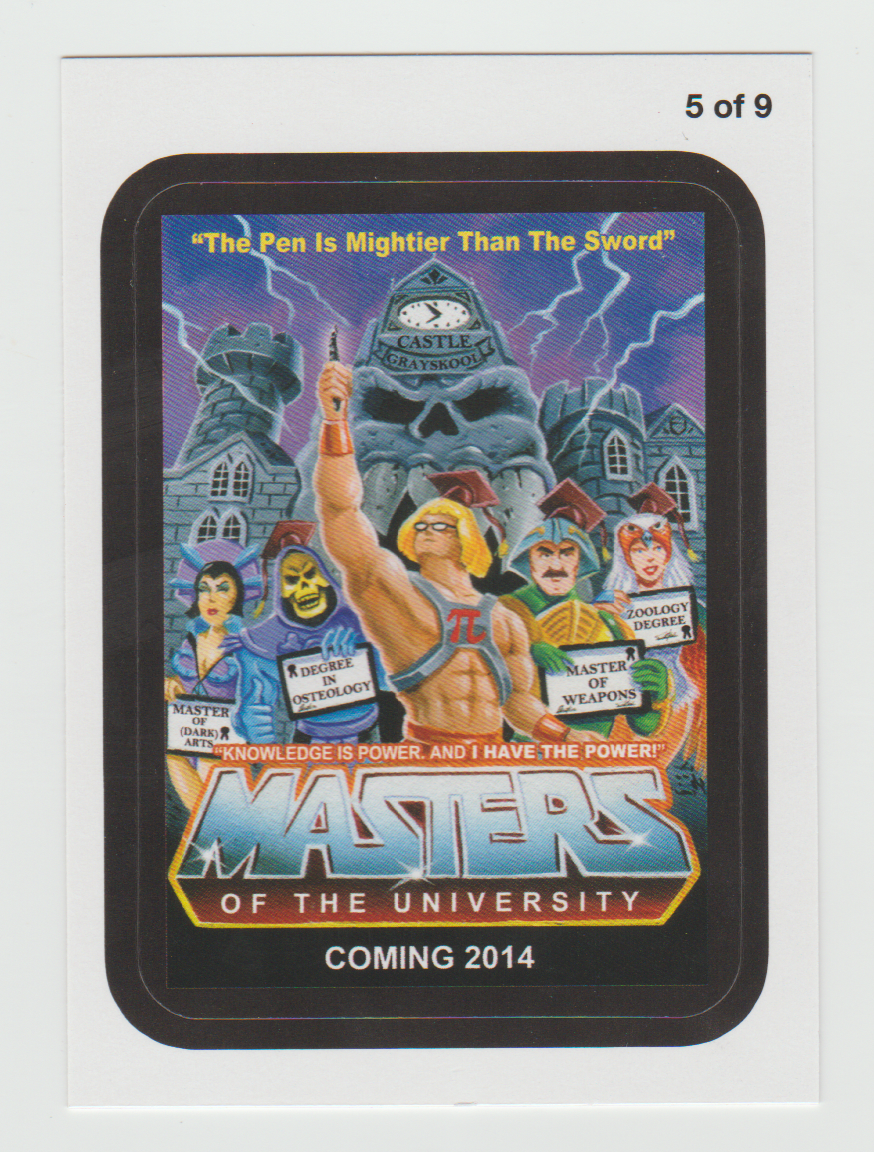 Wacky Packages Series 11 Coming Distractions #5 Masters of the University