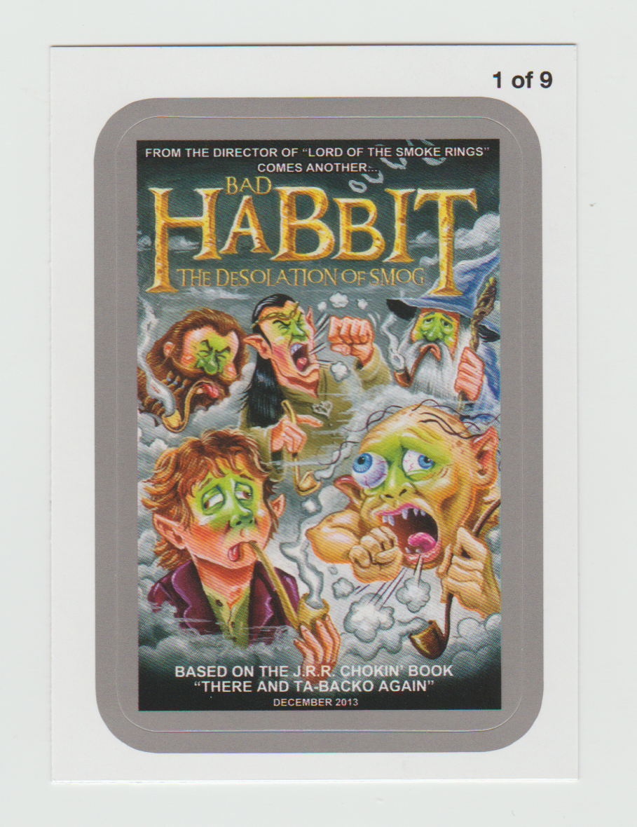 Wacky Packages Series 11 Coming Distractions Silver #1 Bad Habbit The Desolation of Smog