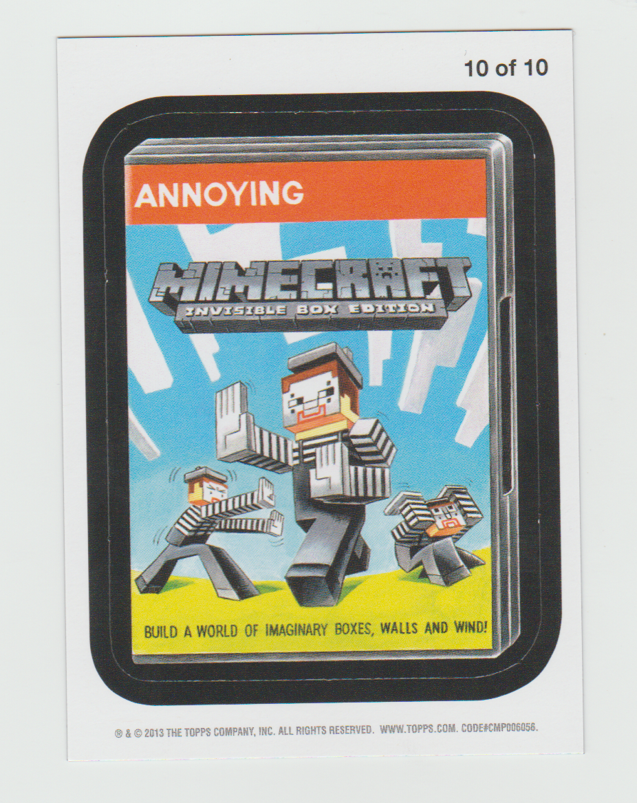 Wacky Packages Series 11 Magnets #10 Mimecraft