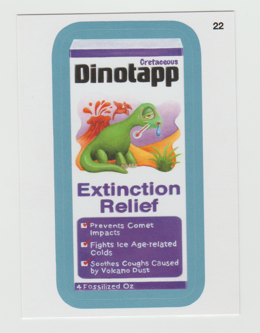 Wacky Packages Series 11 Blue #22a Dinotapp (Raisin Brawn Back)