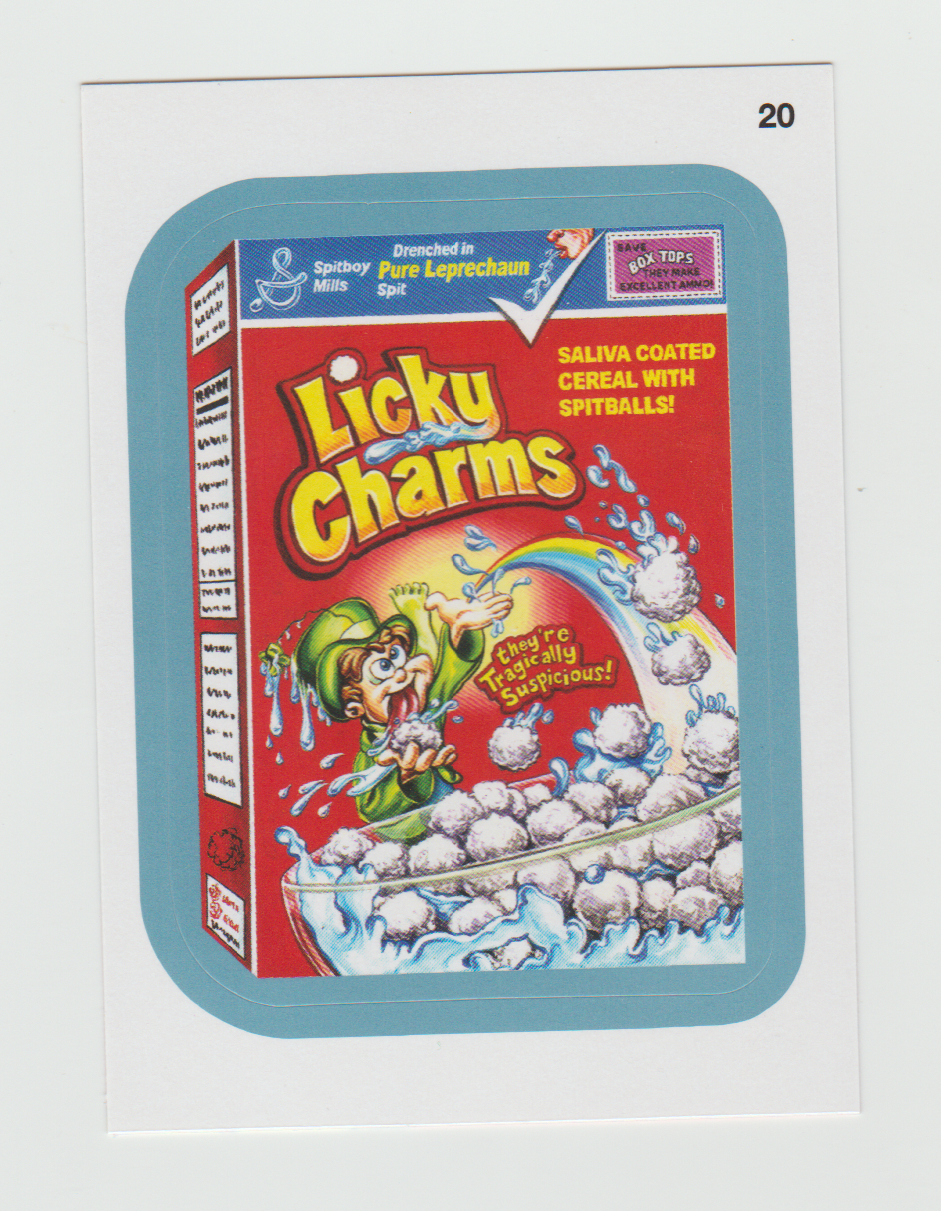 Wacky Packages Series 11 Blue #20b Licky Charms (Horderlands 2 Back)