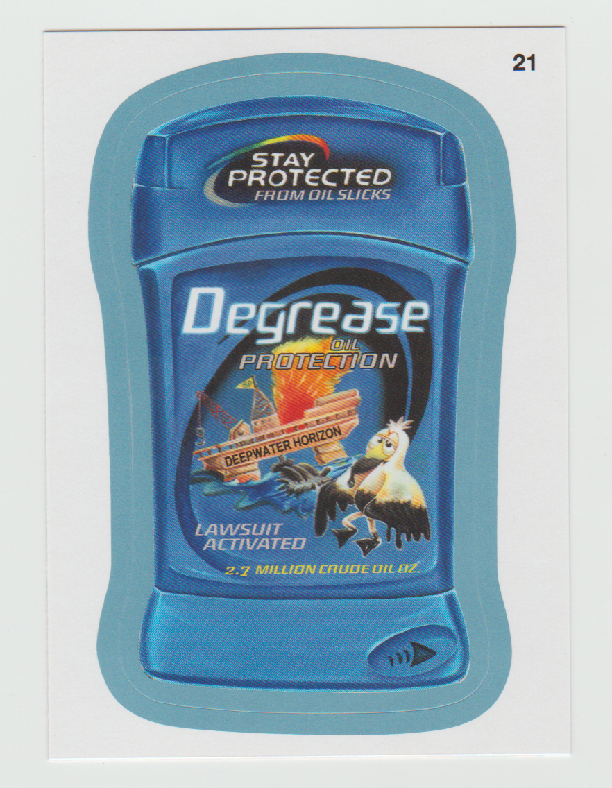 Wacky Packages Series 11 Blue #21b Degrease (Horderlands 2 Back)