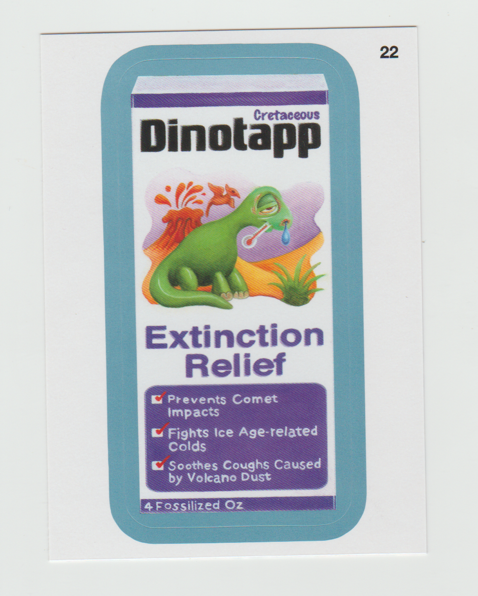 Wacky Packages Series 11 Blue #22b Dinotapp (Horderlands 2 Back)