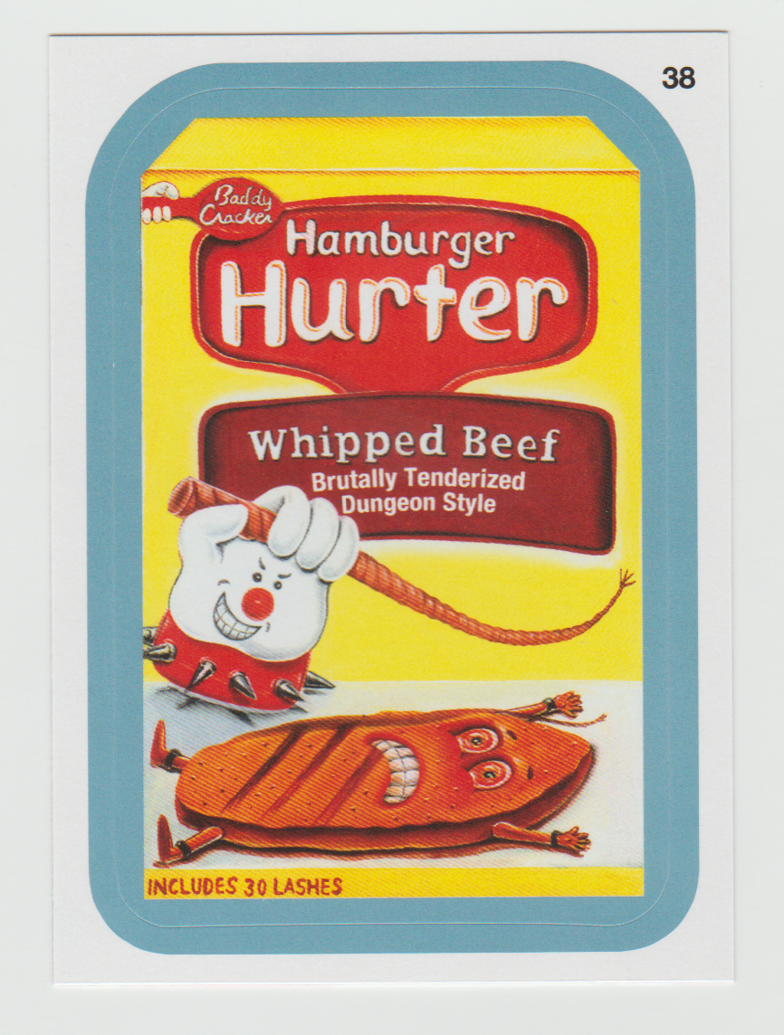 Wacky Packages Series 11 Blue #38a Hamburger Hurter (My Little Bony Back)