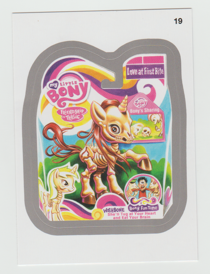 Wacky Packages Series 11 Silver #19b My Little Bony (Horderlands 2 Back)