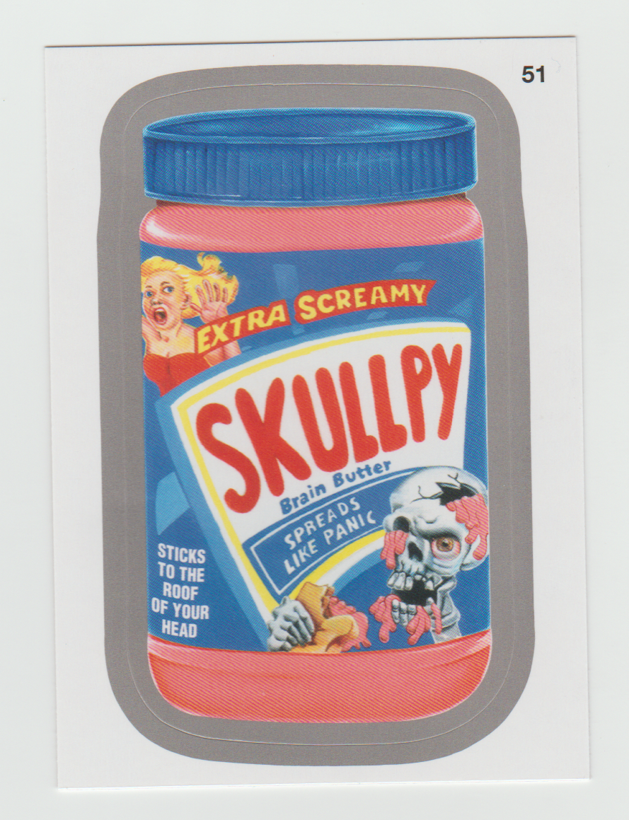Wacky Packages Series 11 Silver #51a Skullpy (Billboard Back)
