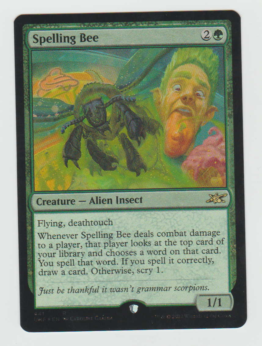 Unfinity Spelling Bee Galaxy Foil
