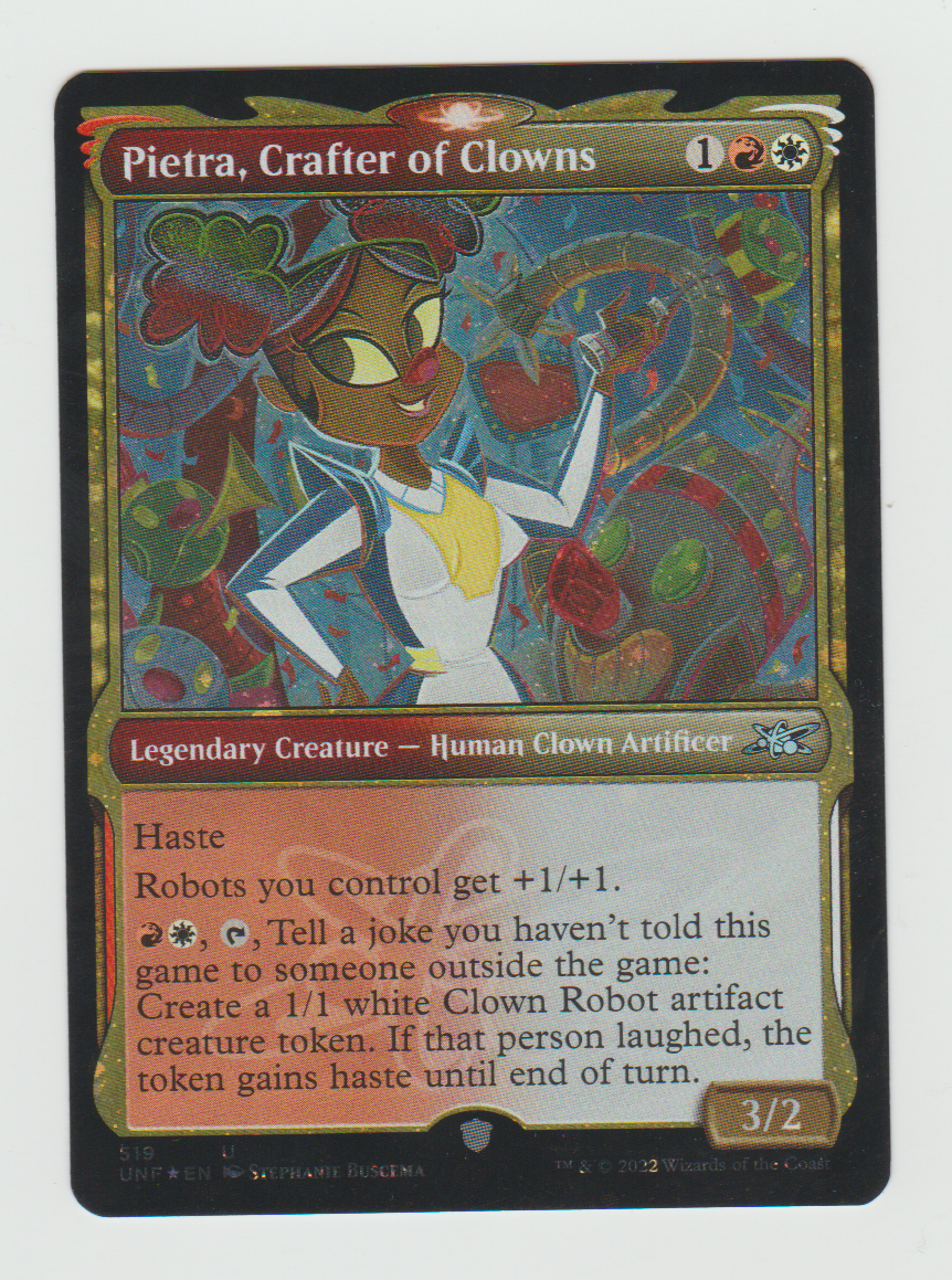 Unfinity Pietra, Crafter of Clowns Showcase Galaxy Foil