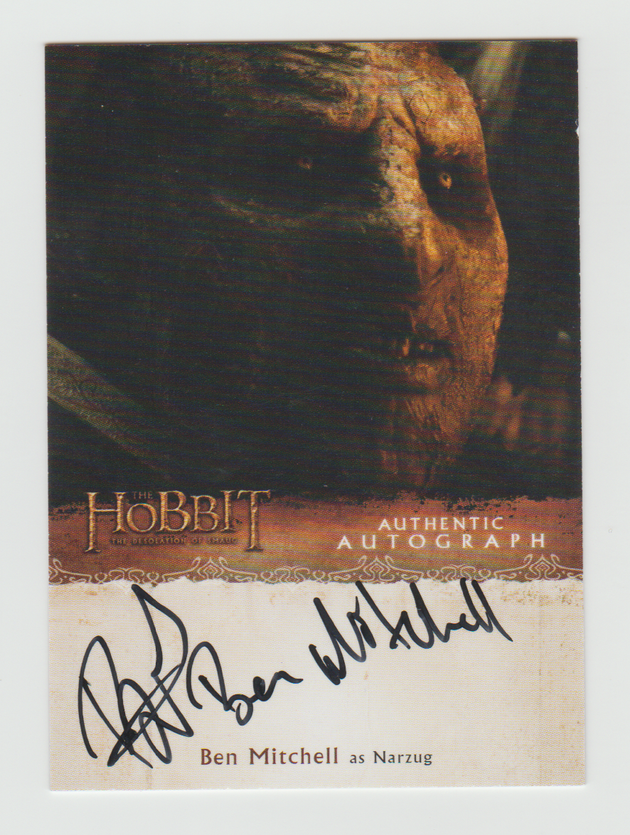 2015 The Hobbit The Desolation Of Smaug Autographs Ben Mitchell as Narzug